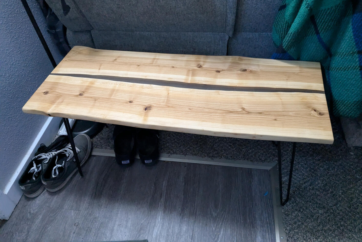 Cherrywood entryway bench
